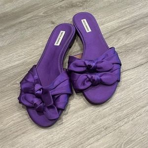 Tabitha Simmons Purple Cleo Slides 38.5